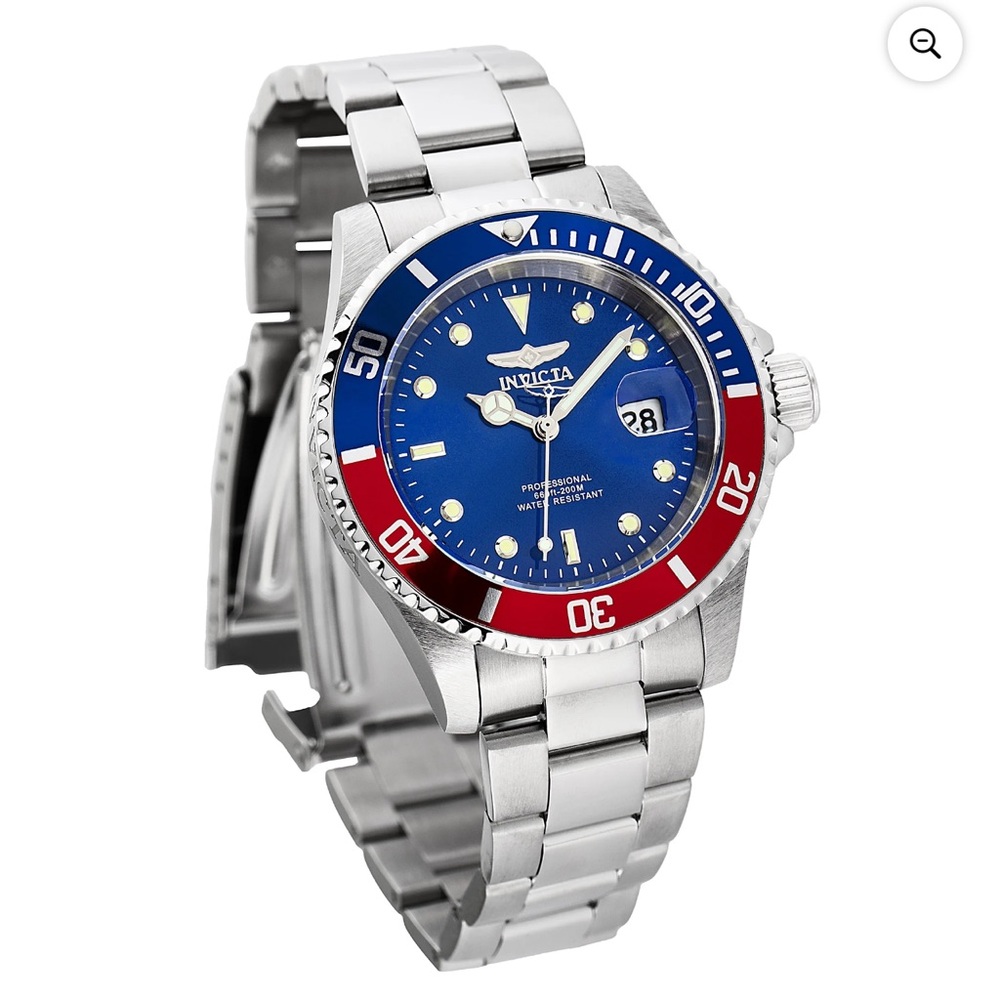Invicta Silver and Blue Dive Watch - Picture 4 of 9